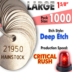 1.625" Cremation Identification Custom Tags (Large)