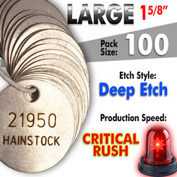 1.25" Cremation Identification Custom Tags (Small)