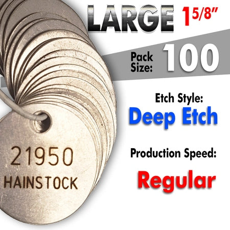 1.625" Cremation Identification Custom Tags (Large Size)