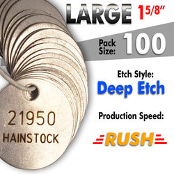 1.25" Cremation Identification Custom Tags (Small)