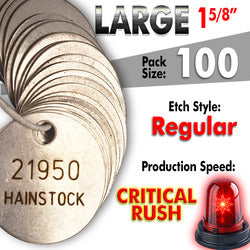 1.25" Cremation Identification Custom Tags (Small)