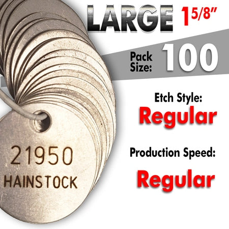 1.625" Cremation Identification Custom Tags (Large Size)