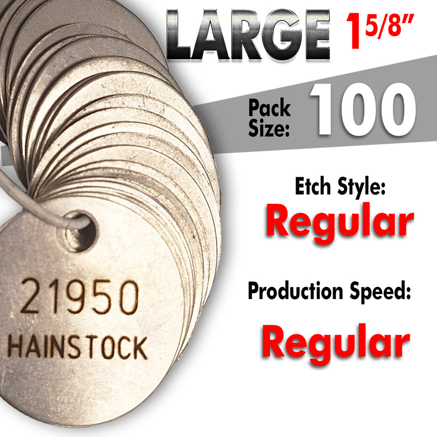 1.25" Cremation Identification Custom Tags (Small)