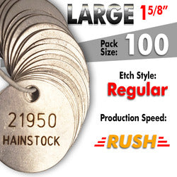 1.25" Cremation Identification Custom Tags (Small)