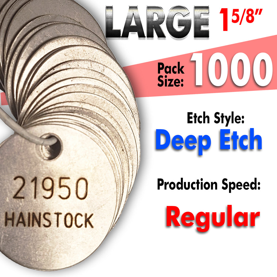 1.25" Cremation Identification Custom Tags (Small)