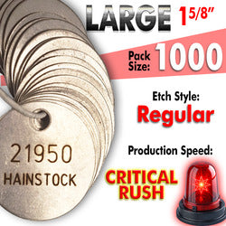 1.25" Cremation Identification Custom Tags (Small)