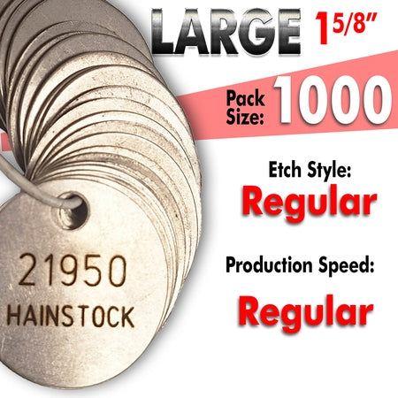 1.625" Cremation Identification Custom Tags (Large Size)