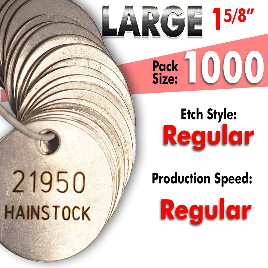 1.25" Cremation Identification Custom Tags (Small)