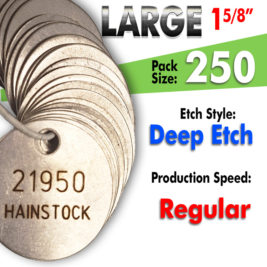 1.25" Cremation Identification Custom Tags (Small)