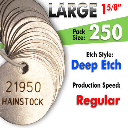 1.25" Cremation Identification Custom Tags (Small)