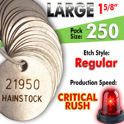 1.25" Cremation Identification Custom Tags (Small)