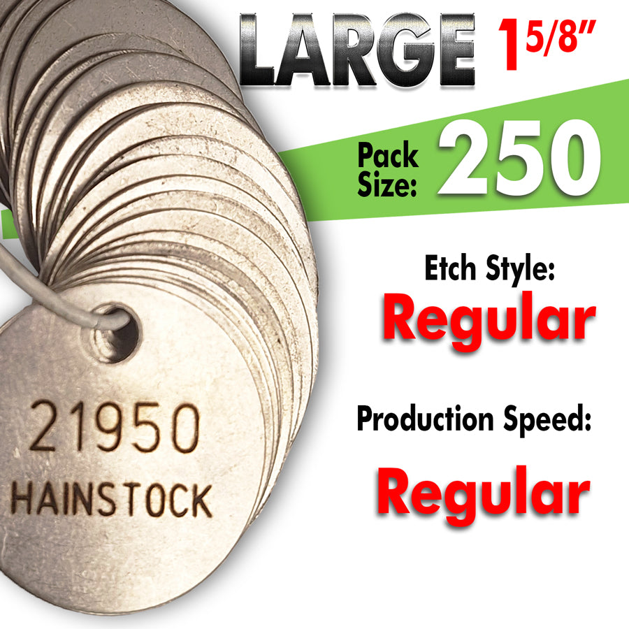 1.25" Cremation Identification Custom Tags (Small)