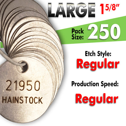 1.25" Cremation Identification Custom Tags (Small)