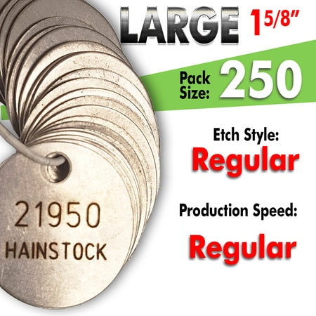 1.625" Cremation Identification Custom Tags (Large Size)