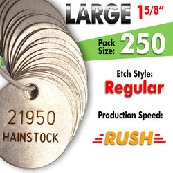 1.25" Cremation Identification Custom Tags (Small)