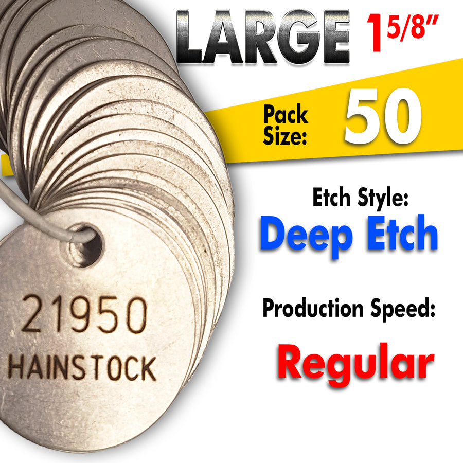 1.25" Cremation Identification Custom Tags (Small)