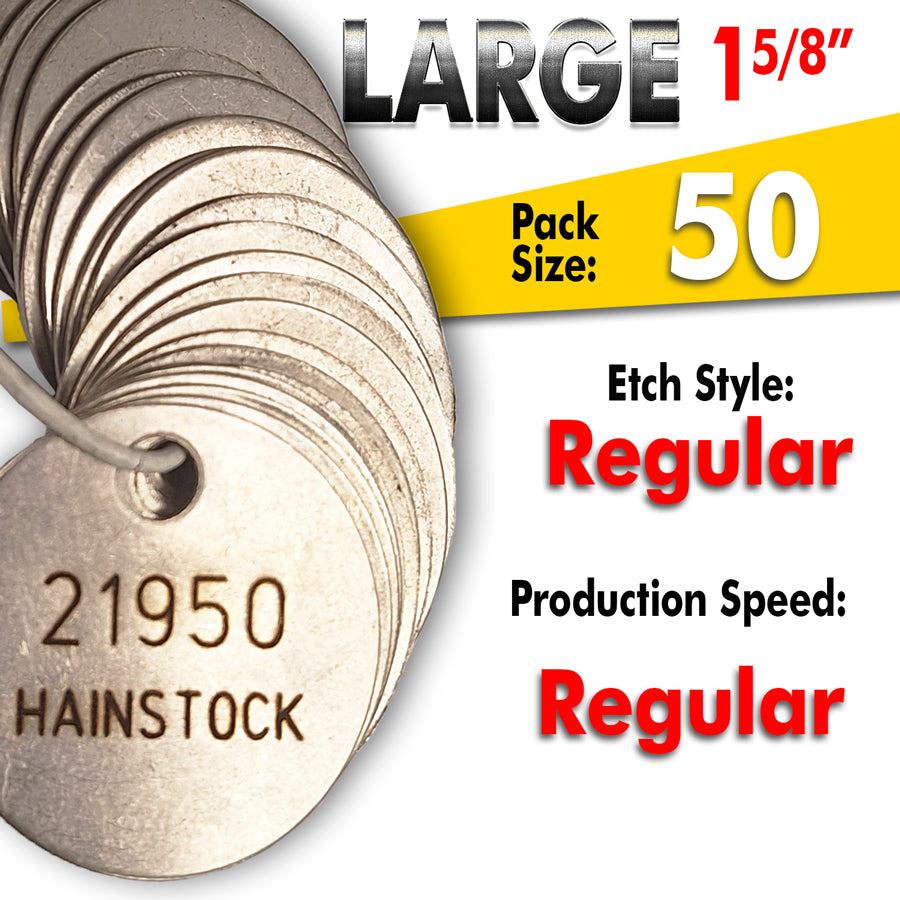 1.25" Cremation Identification Custom Tags (Small)