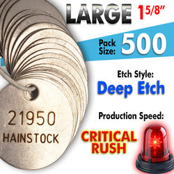 1.25" Cremation Identification Custom Tags (Small)