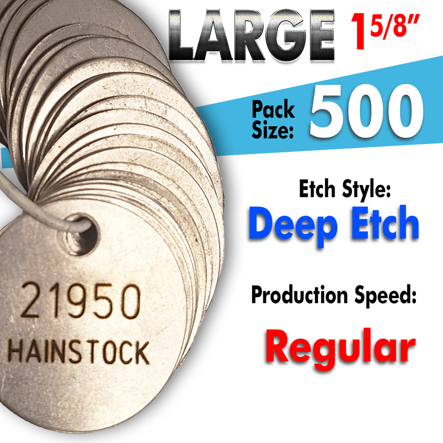 1.25" Cremation Identification Custom Tags (Small)