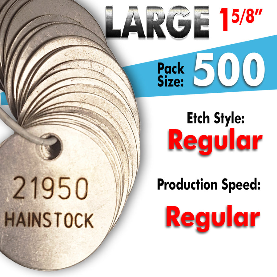 1.25" Cremation Identification Custom Tags (Small)