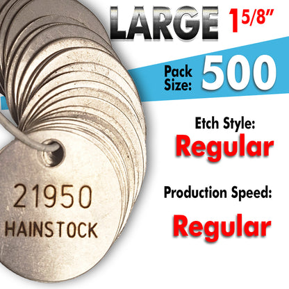 1.25" Cremation Identification Custom Tags (Small)