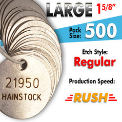 1.25" Cremation Identification Custom Tags (Small)