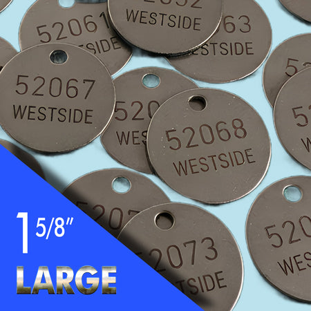 1.625" Cremation Identification Custom Tags (Large Size)