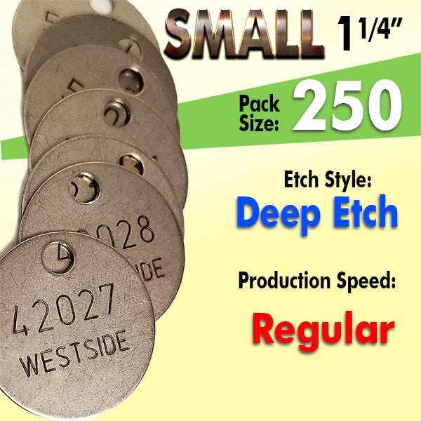 1.25" Cremation Identification Custom Tags (Small)