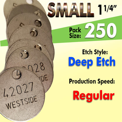 1.25" Cremation Identification Custom Tags (Small)