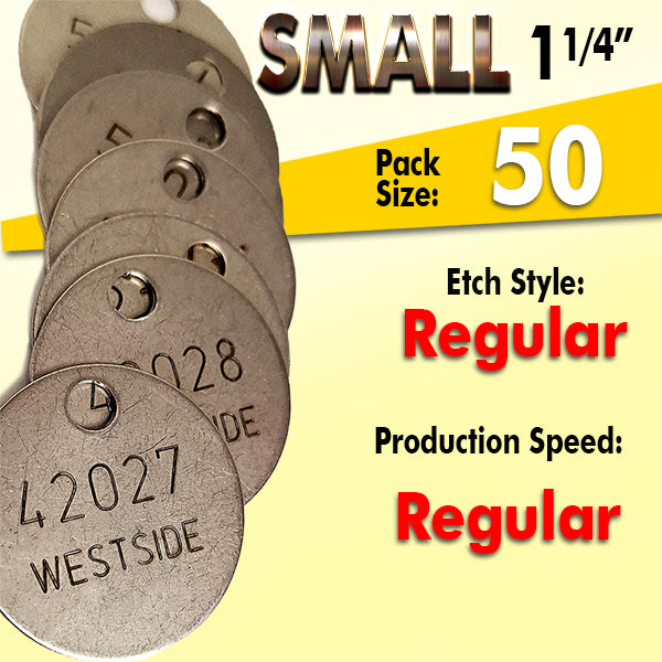 1.25" Cremation Identification Custom Tags (Small)