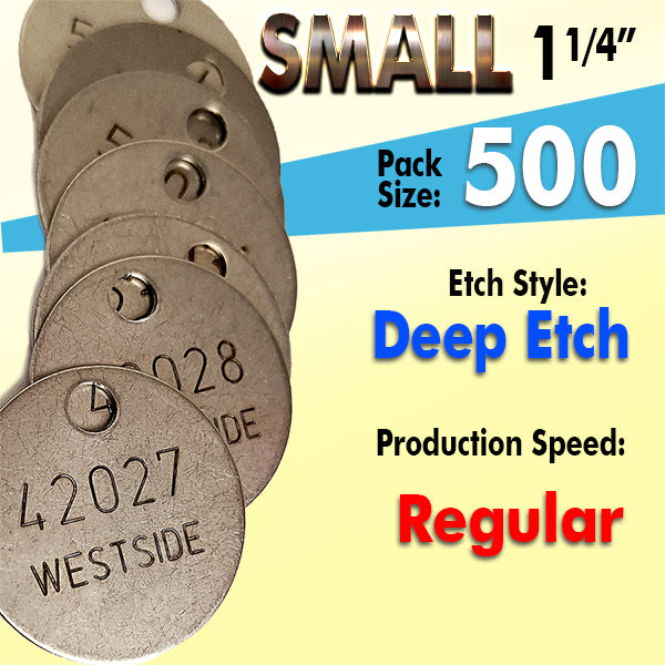 1.25" Cremation Identification Custom Tags (Small)