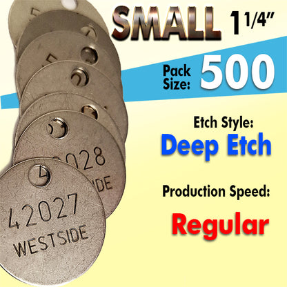 1.25" Cremation Identification Custom Tags (Small)