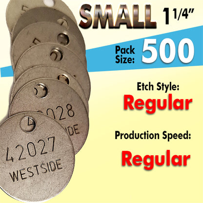 1.25" Cremation Identification Custom Tags (Small)