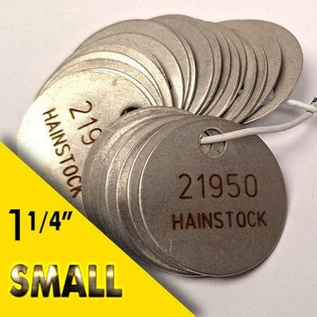 1.25" Cremation Identification Custom Tags (Small Size)